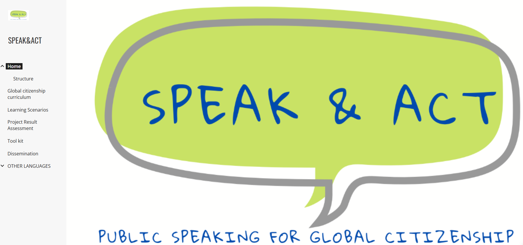 website do projeto internacional